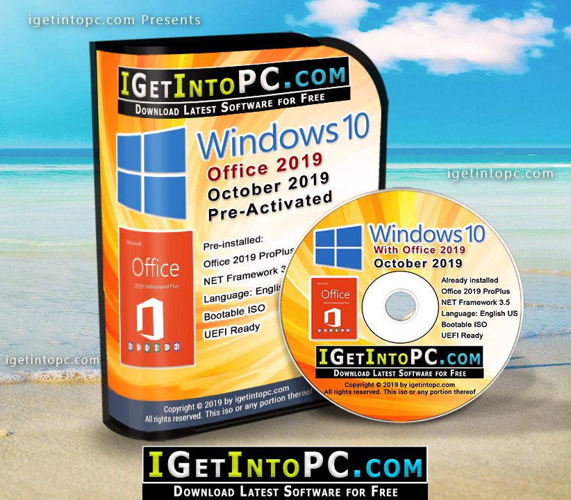 Windows 10 Pro with Office 2019 October 2019 Free Download 1