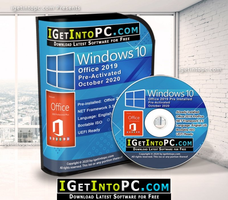 Windows 10 Pro with Office 2019 October 2020 Free Download 1
