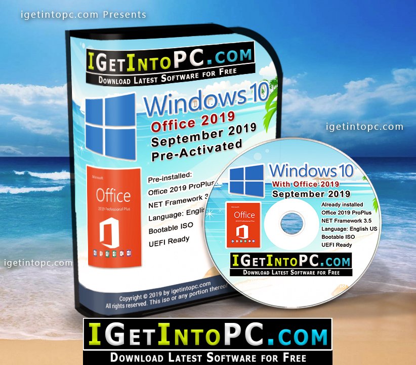 Windows 10 Pro with Office 2019 September 2019 Free Download 1