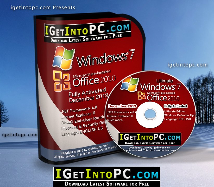Windows 7 SP1 Ultimate with Office 2010 December 2019 Free Download 1