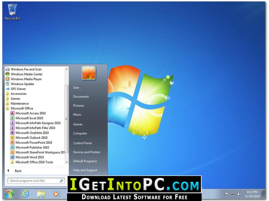 Windows 7 SP1 Ultimate with Office 2010 December 2019 Free Download 13