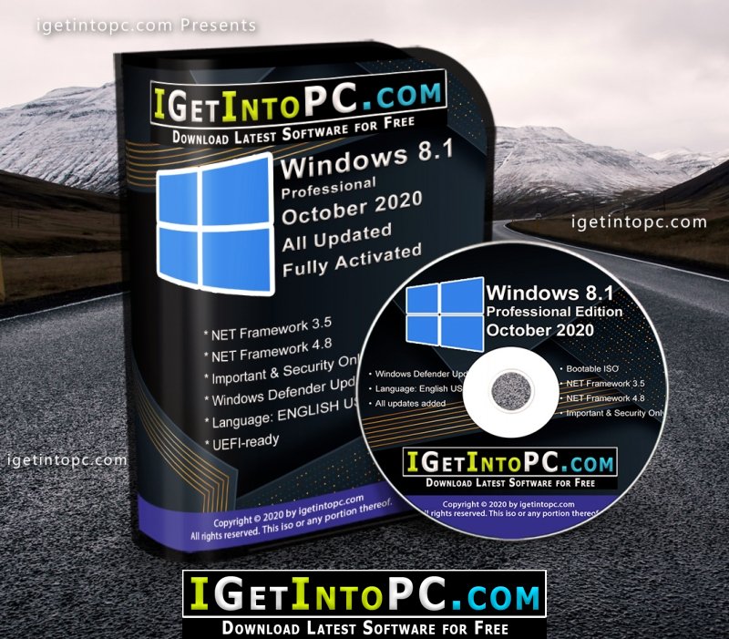 Windows 8.1 Pro October 2020 Free Download 1