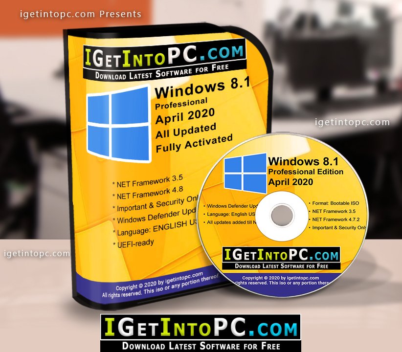 Windows 8.1 Professional April 2020 ISO Free Download 1