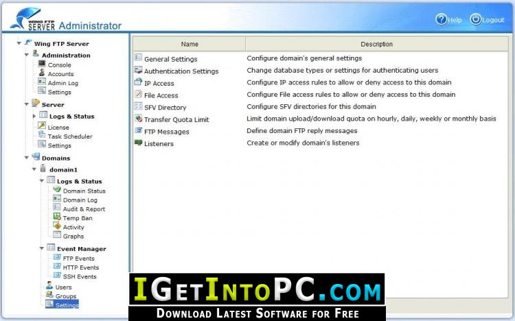 Wing FTP Server Corporate 6.1.8 Free Download 4