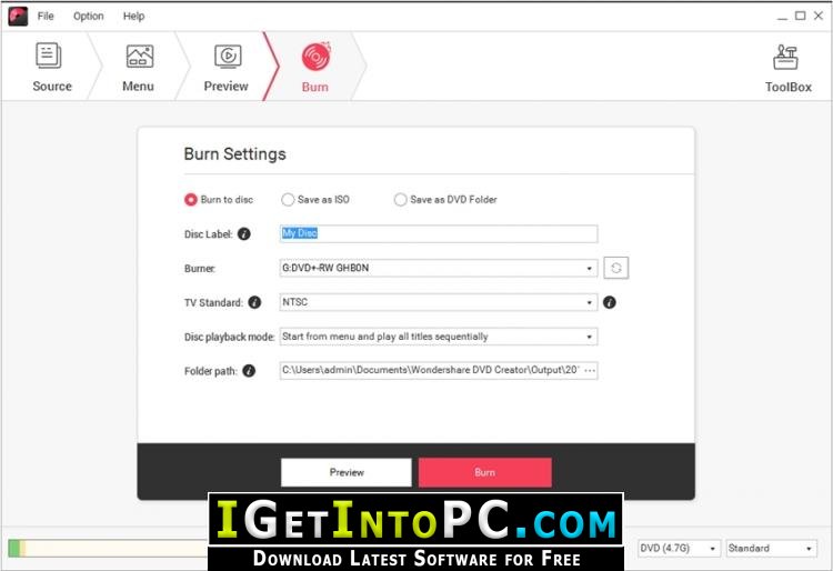 Wondershare DVD Creator 6.3.2.175 Free Download 3