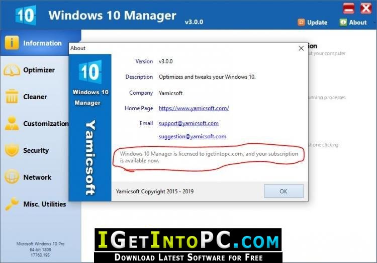 Yamicsoft Windows 10 Manager 3.2.4 Free Download 1
