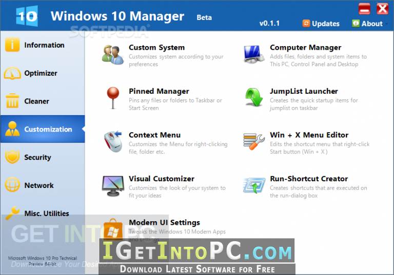 Yamicsoft Windows 10 Manager Portable Latest Version Download