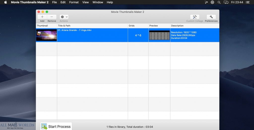 Movie Thumbnails Maker 3 For macOS Free Download