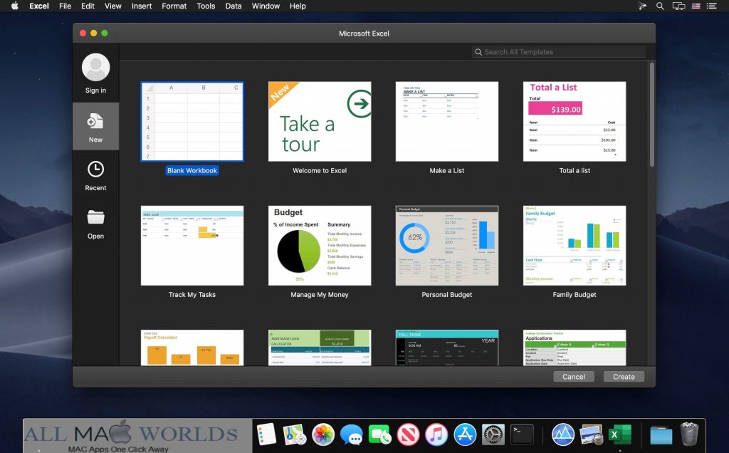 Microsoft Excel 2019 VL 16 for Mac Free Download