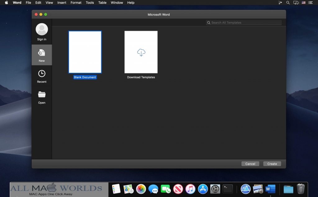 Microsoft Word 2019 VL 16 for macOS Free Download