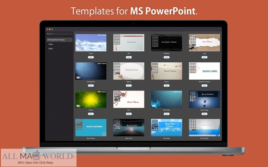 Template for MS PowerPoint 6 for Mac Free Download