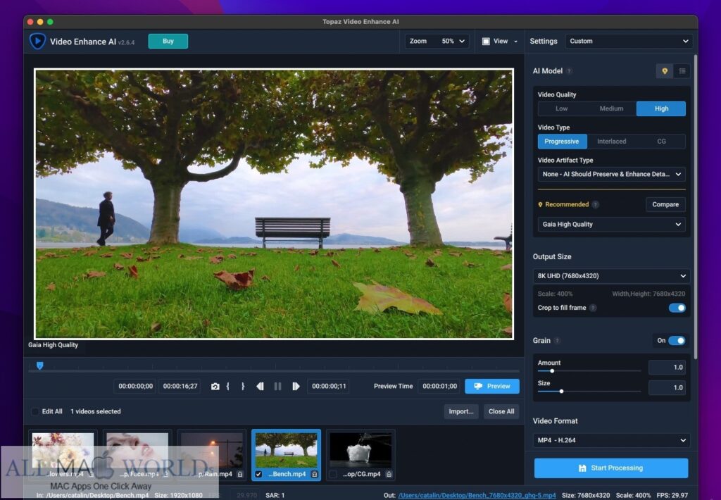Topaz Video AI 3 for macOS Free Download