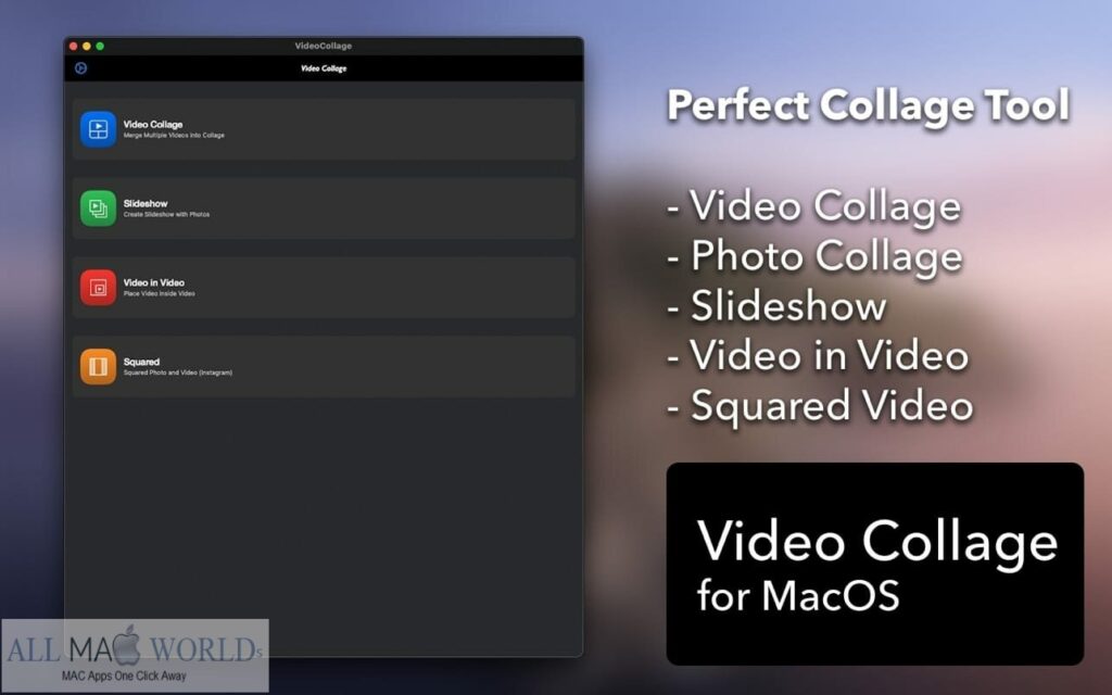 Video Collage 1.4 for Mac Free Download